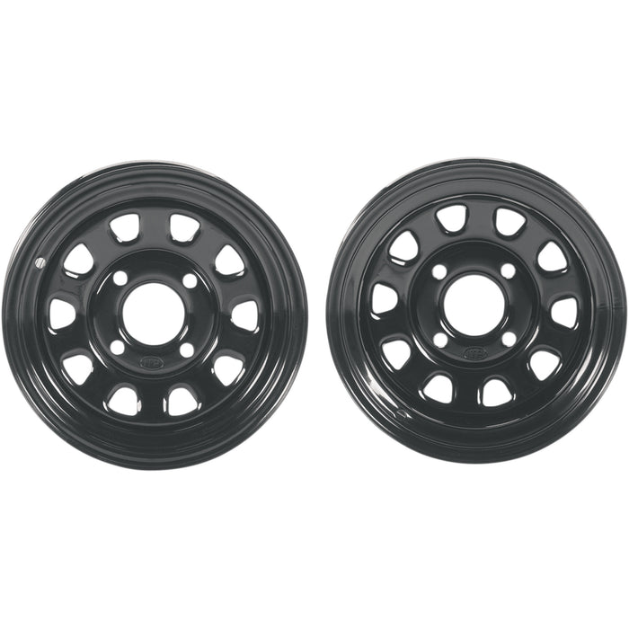 ITP 0231-0031 1425553014B Delta Steel Wheel front/rear - black - 14x7 - 4/110 - 5+2