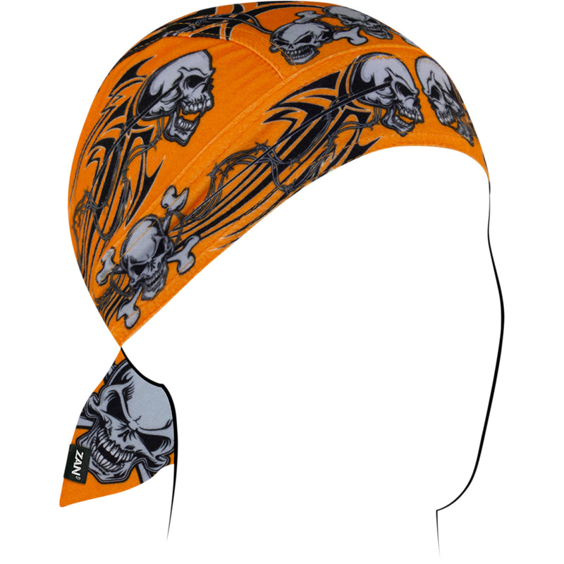 ZAN HEADGEAR 2504-0517 ZL669 Flydanna® SportFlex® Headwrap Flydanna® SportFlex® - Orange Tribal Skull