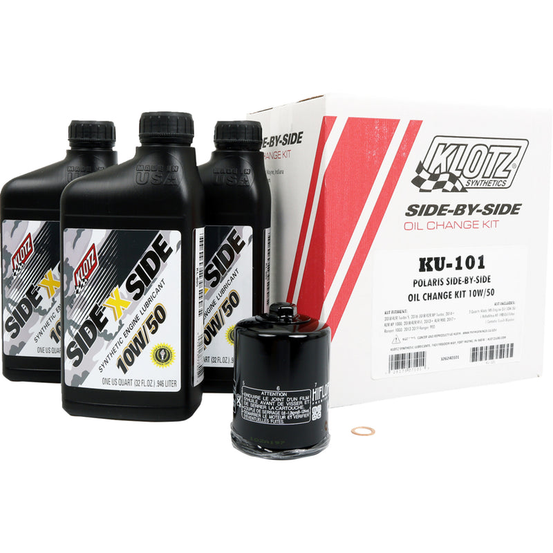 Klotz Oil Oil Change Kit - 'KU-101 Polaris UTVs 2013-2025