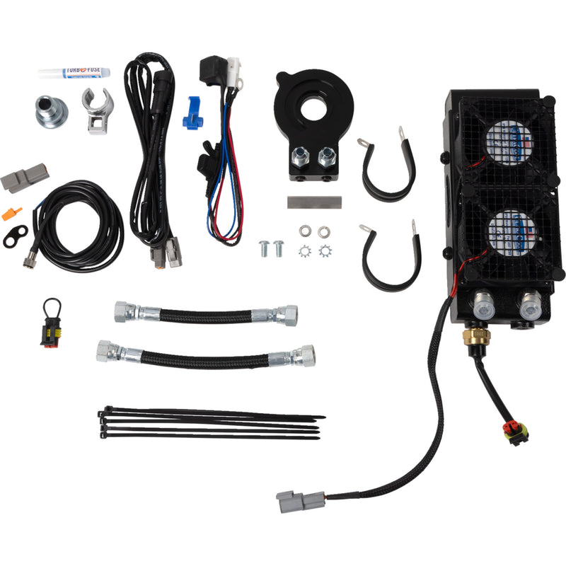 Ultracool 3.0 Side Mount Oil Cooler With Fan Kit For Sportster Naked Black Sportster - SMSP-2N For Harley Sportster 2004-2022