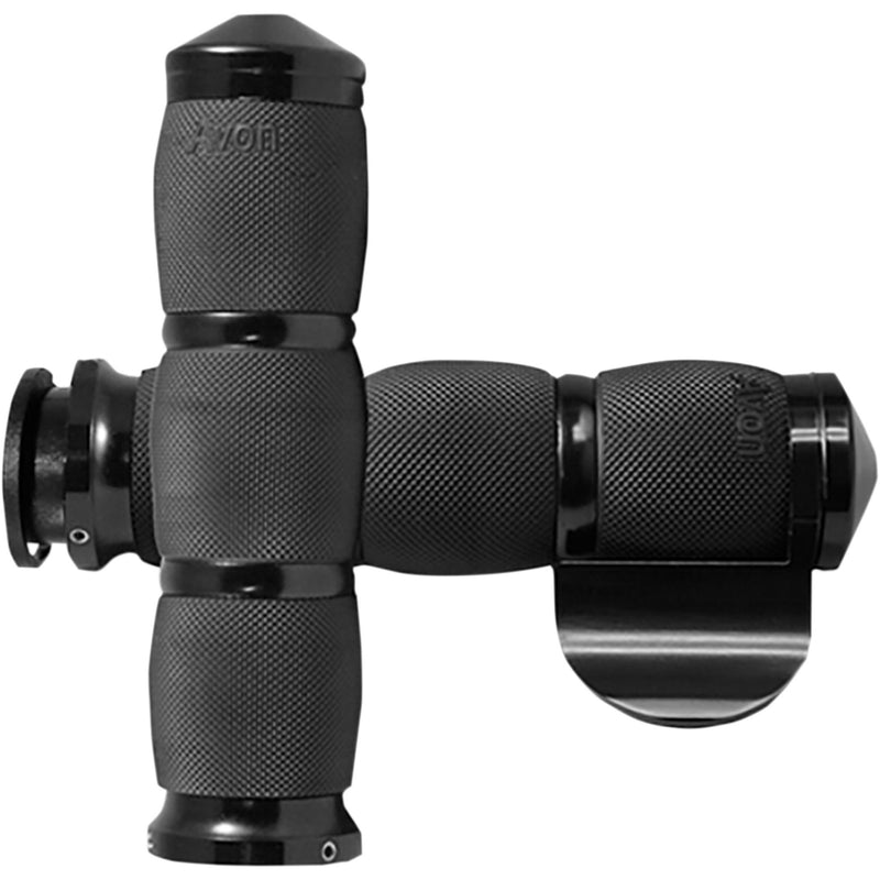 Avon Grips 3-Ring Air Cushioned Grips — With Throttle Boss 3-Ring Air Cushioned Grips Indian Throttle Boss - IN-TO-AIR-90A-B For Indian 2018-2023