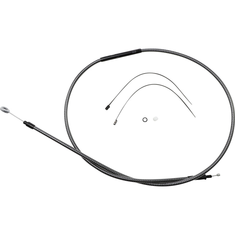 Magnum Shielding High-Efficiency Polished Karbonfibr Clutch Cable /16" - 72124HE For Harley Motorcycles 1986-2006
