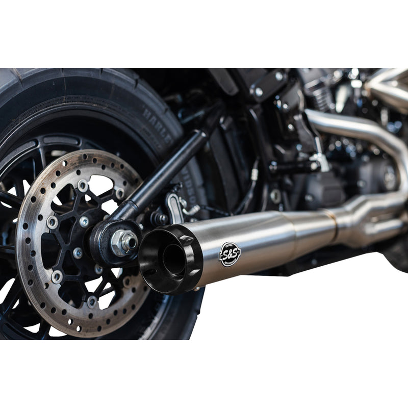 S&S Cycle 2-Into-1 Exhaust System - 550-0996B For Harley Softail 2018-2024
