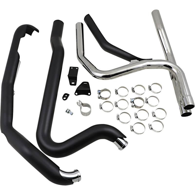 Cobra PowerPort 2-Into-2 Header System - 6254RB For Harley Touring 2010-2016