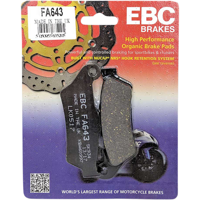Ebc Brake Pad - FA643 For Harley Street 2014-2020