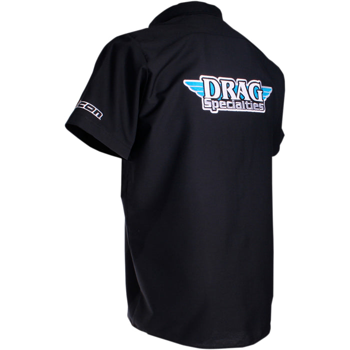 THROTTLE THREADS 3040-2582 DRG26S24BK3R Parts Unlimited Shop Shirt Drag Specialties Shop Shirt - Black - 3XL