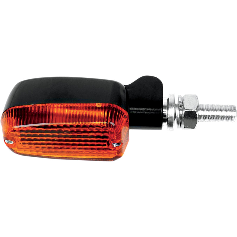 K&S TECHNOLOGIES 2040-1155 25-8301BK Oblong Aluminum Body Marker Lights Marker Light - Dual Filament - Black/Amber