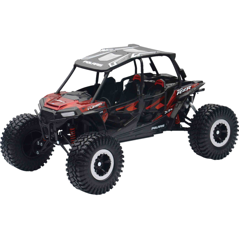 NEW RAY TOYS 7001-0022 57976B Mini Polaris RZR XP 4 Turbo EPS Polaris RZR XP 4 Turbo EPS Rock Crawler - 1:18 Scale - Titanium Metallic