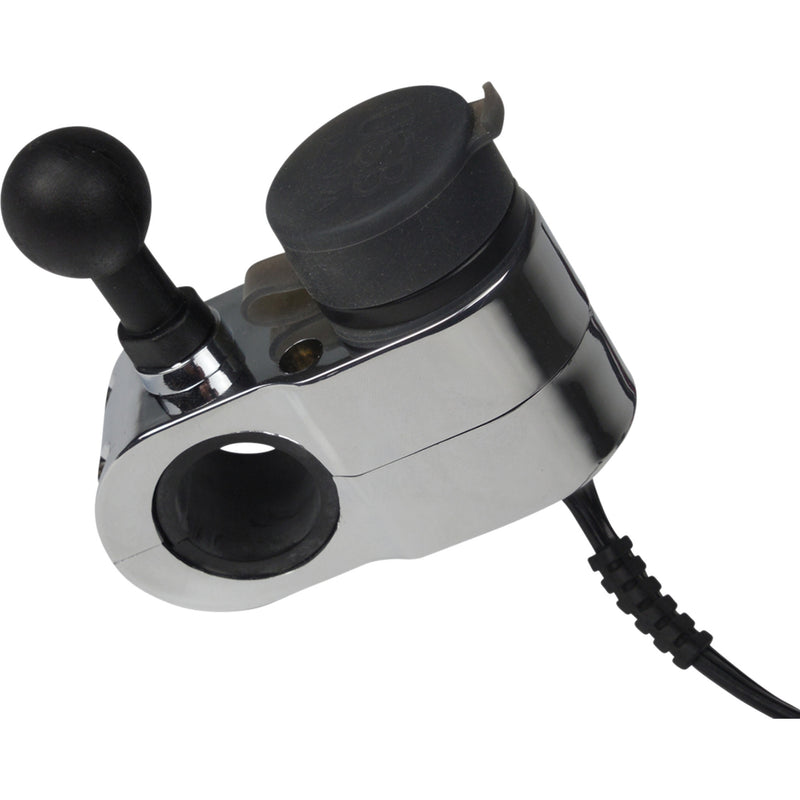 GEARS CANADA 2120-0938 100366-1 Dual USB Port Charger with 1" Ball Mount Dual USB Charger - 1" Ball Mount - Black