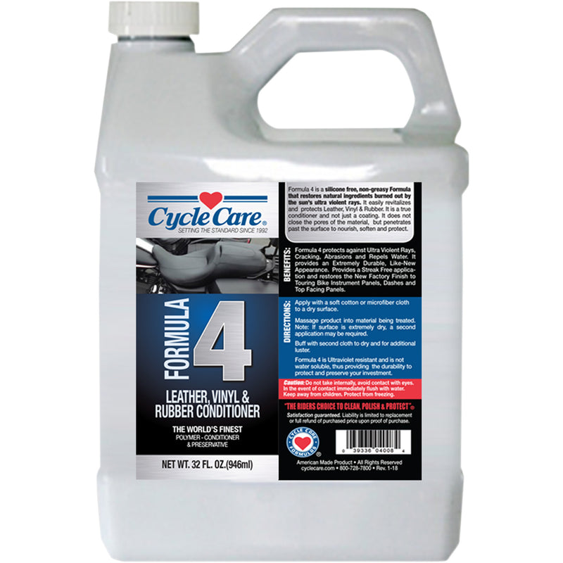 CYCLE CARE FORMULAS 3706-0037 04032 Formula 4 Leather, Vinyl And Rubber Conditioner Formula 4 Leather Vinyl - 32 U.S. fl oz.