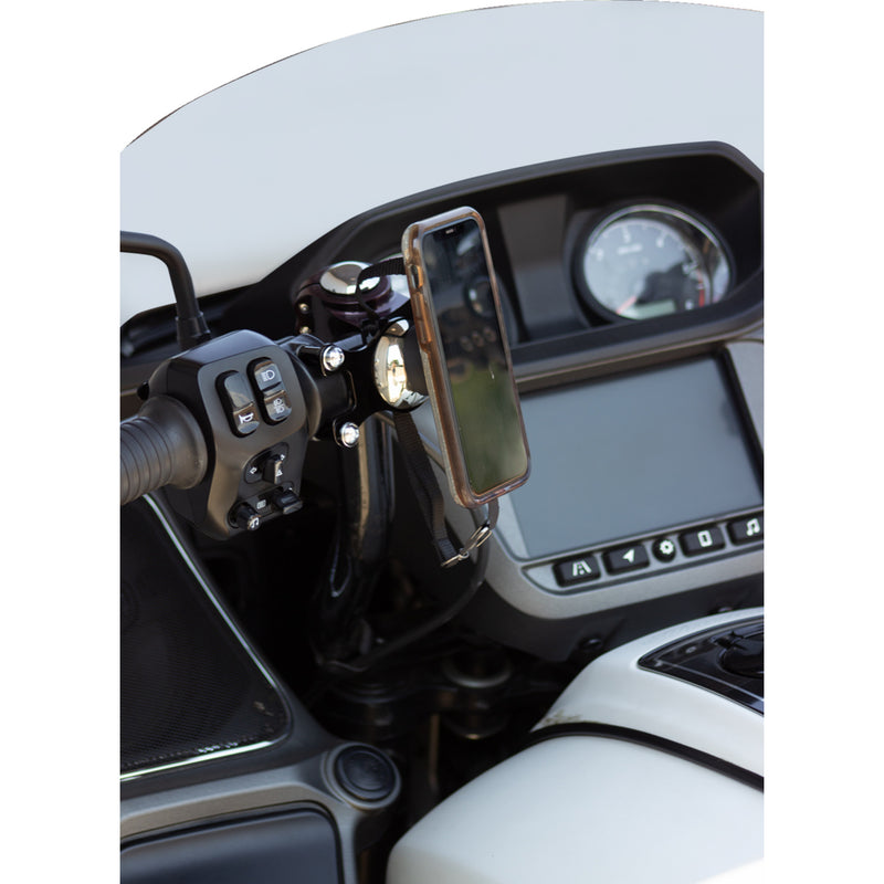 Klock Werks iOmount™ Handlebar Switch Mount Ambidextrous Mount Black Challenger Pursuit - KWD-04-0609-B For Indian 2020-2026