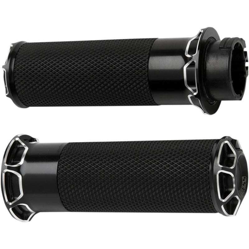 Arlen Ness Beveled Fusion Grips - 07-329 For Harley Motorcycles 2008-2025