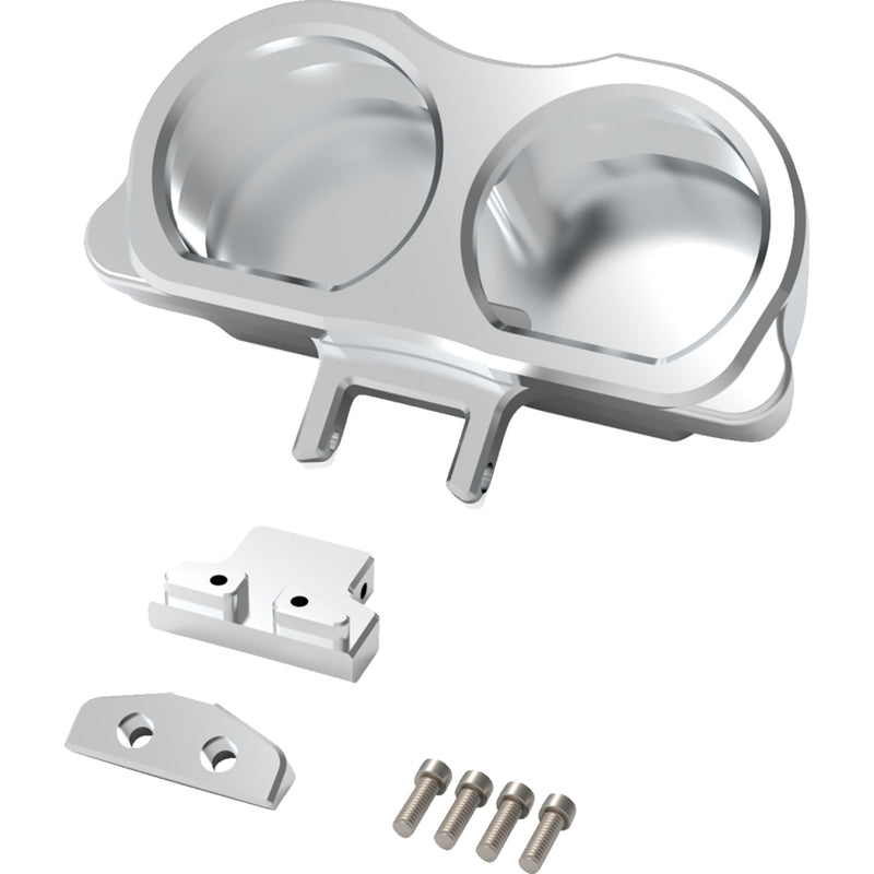 LA Choppers Dual Gauge Mount For Performance Risers Dual Raw - LA-7397-03R For Harley Road Glide 2015-2022