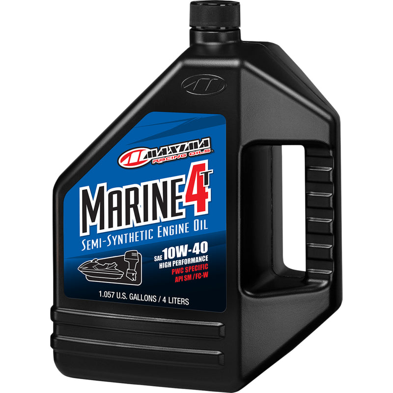 MAXIMA RACING OIL 3601-0805 30-529128 Marine Synthetic Blend 4T Engine Oil 10w-40 - 4 l