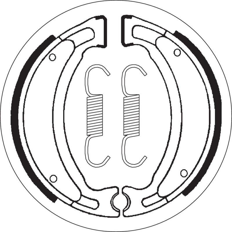 Sbs Brake Shoe - 2028 For Keeway Flash 50 / Hurricane 50 / Matrix 50 2007 | Adly Moto Fox 50 / Jet 50 2007-2009 | Lambretta Due 50 / Uno 50 2008