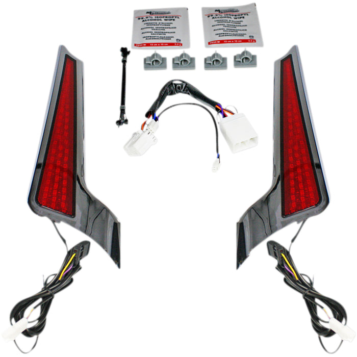 CUSTOM DYNAMICS 2040-2522 CD-FASCIA-HD-RC Fascia LED Panels - Fascia LED Light Panels - Chrome/Red