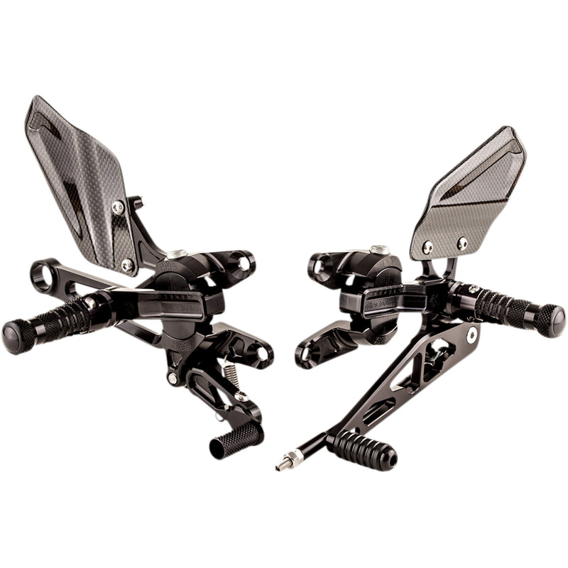 GILLES TOOLING 1623-0522 VCR-A03-B Adjustable Rearset black - aprilia