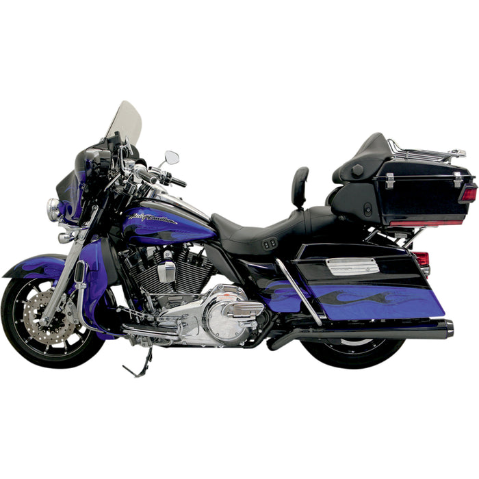 BASSANI XHAUST 1801-0549 1F49RB Pseudo Muffler for Road Rage II Mega Power System - Black - '09 - '20 FL