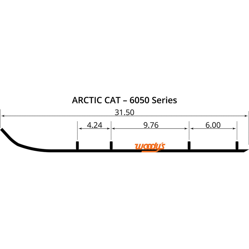 WOODY'S 4612-0001 EAT3-6050 Extender Trail III™ Flat-Top® Wear Bars Extender Trail III™ Flat-Top® Runner