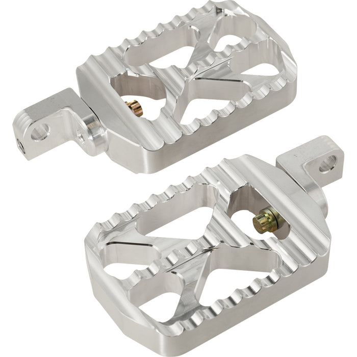 JOKER MACHINE 1620-2662 08-646-3 Bear Claw Footpegs - Silver - Harley-Davidson