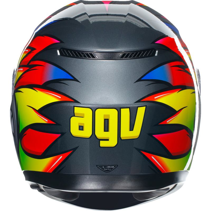 AGV 0101-15508 2118381004012S K3 Birdy 2.0 Helmet K3 Helmet - Birdy 2.0 - Gray/Yellow/Red - Small