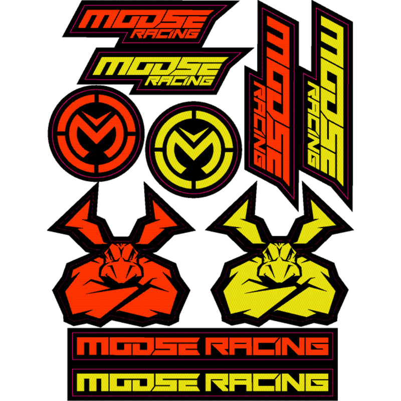 MOOSE OFFROAD 4320-2206 4320-2206 S2 Decal moose racing - yellow/orange
