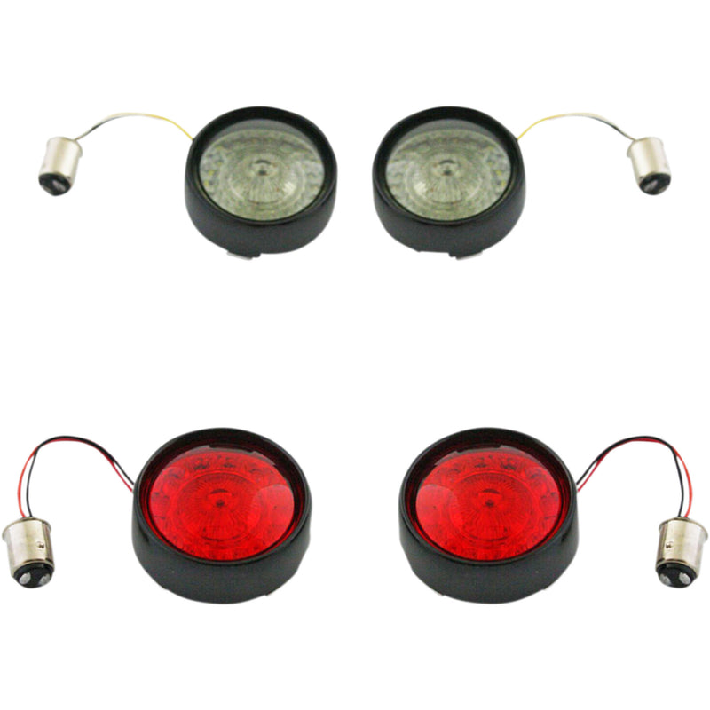 Custom Dynamics Bullet Bezel Turn Signal Assembly - PB-BCM2-BB-B For Harley Motorcycles 2011-2024