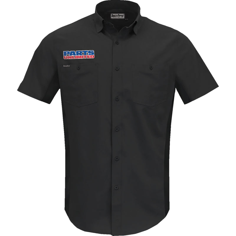 THROTTLE THREADS 3040-3151 PSU37ST26BK4X Parts Unlimited Vented Shop Shirt black - 4xl