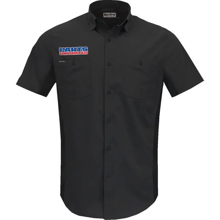 THROTTLE THREADS 3040-3151 PSU37ST26BK4X Parts Unlimited Vented Shop Shirt black - 4xl