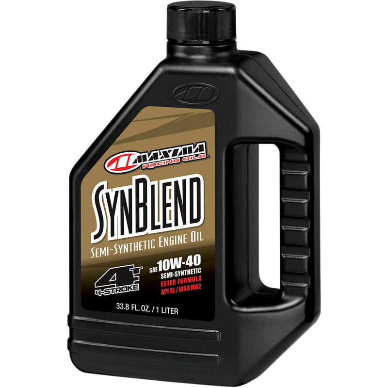 MAXIMA RACING OIL 34901B 34901B SynBlend Semi-Synthetic 4T Engine Oil SynBlend Semi-Synthetic Oil - 10W40 - 1L