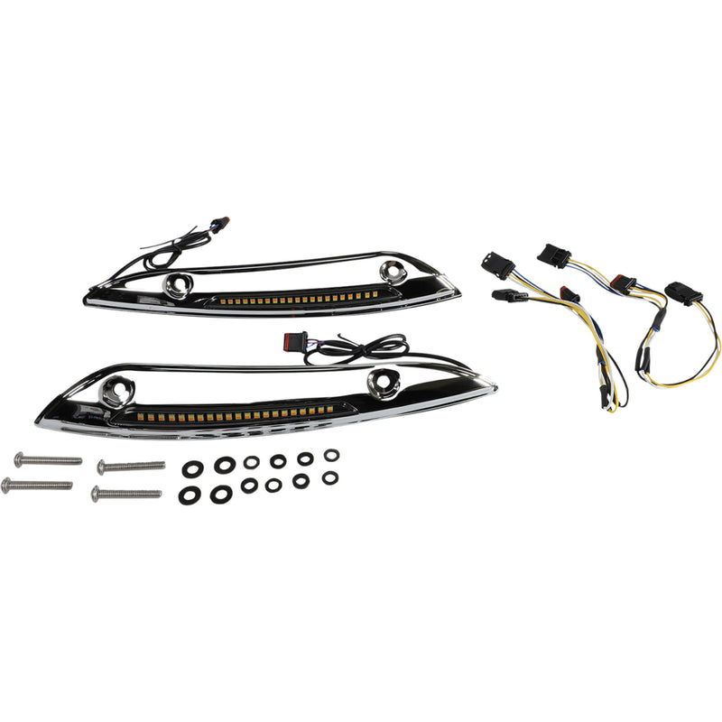 Custom Dynamics Windshield Trim - CD-RG-SWT-AW2-C For Harley Road Glide 2015-2022