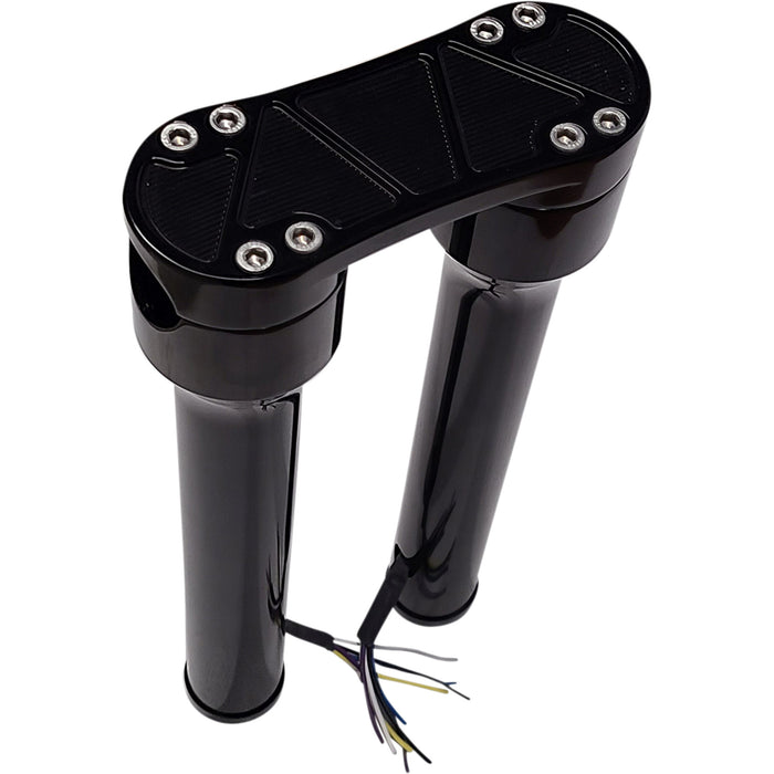 ACCUTRONIX 0602-1193 HR2212-B Bandit Risers Risers - Threaded - 12" - Black