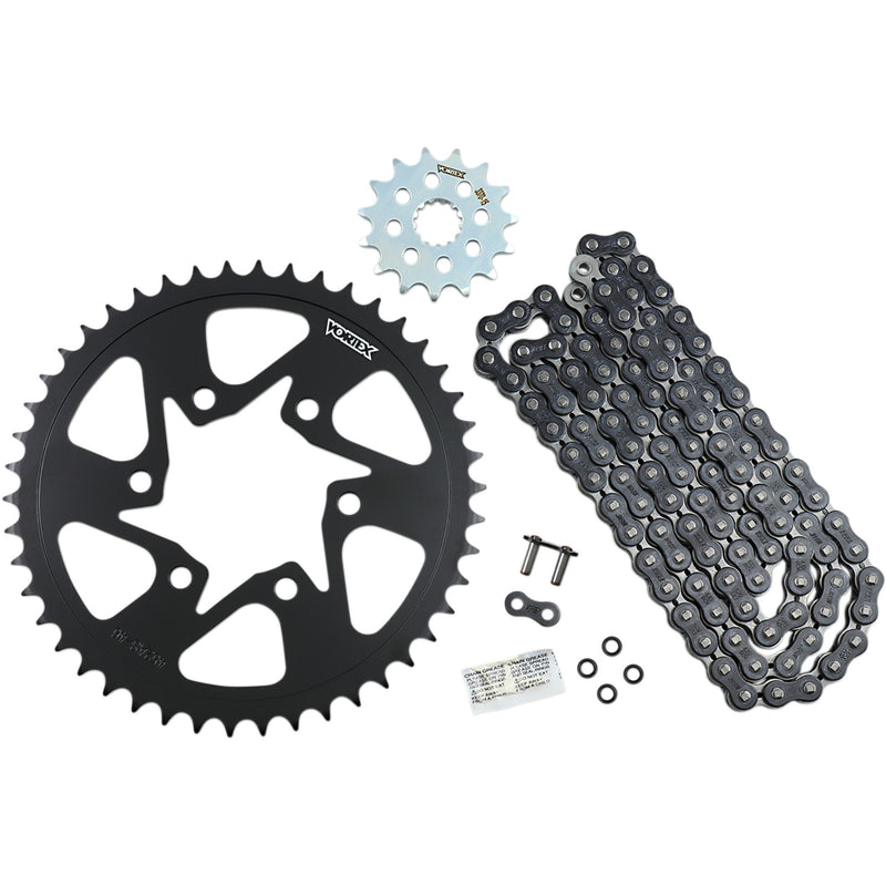 VORTEX 1230-1162 CK6394 OES Original Equipment Steel Chain Kit Chain Kit - Black - Kawasaki - Versys 650