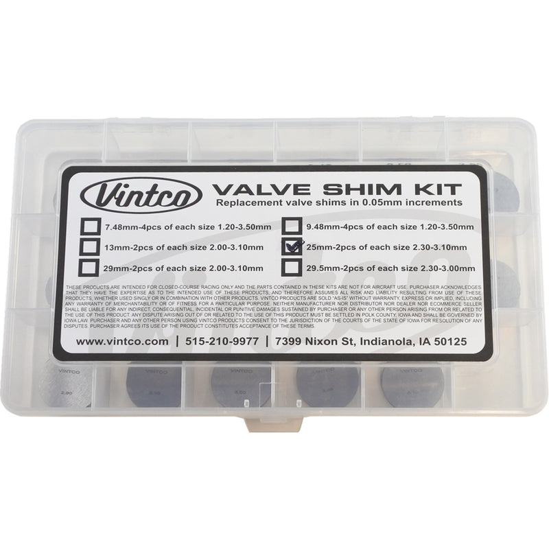 VINTCO 0925-1487 25SHIMKIT Shim Kit 25.00 mm - 2.30 mm-3.10 mm