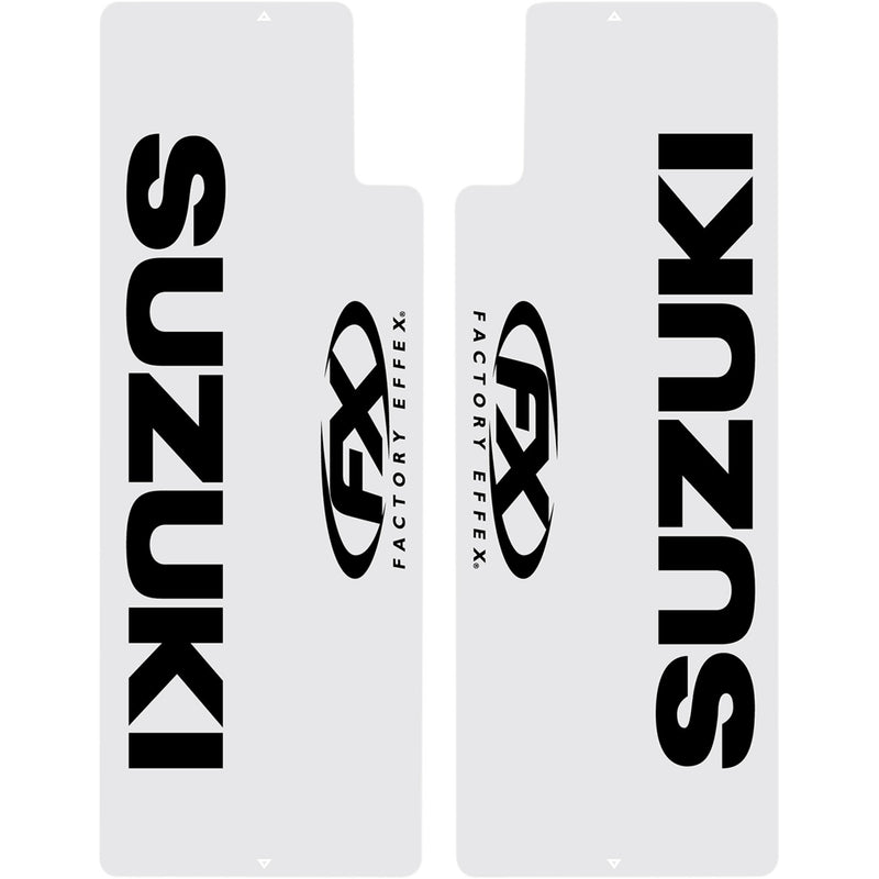 FACTORY EFFEX 4320-0380 08-38404 Fork Shields — Suzuki Fork Shield Decal - Upper - Suzuki - Black