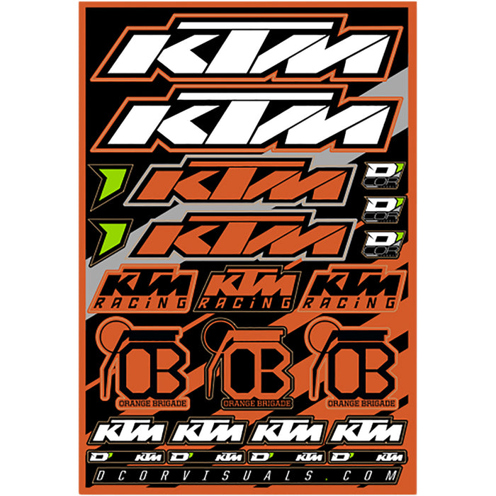 D'COR VISUALS 4320-2236 40-30-100 Decal Sheet ktm