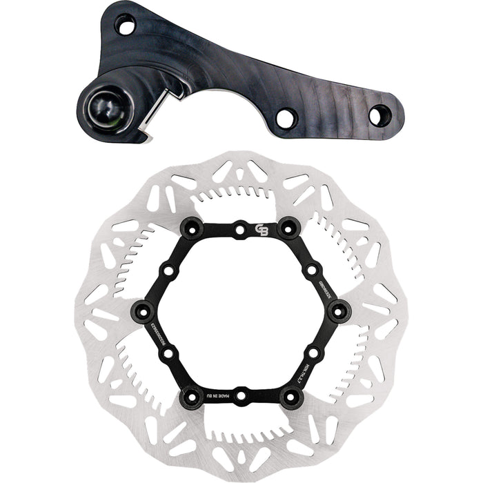 GBRAKES 1711-2345 GBDOS3 Wave® Brake Rotor Kit With Bracket Brake Rotor Kit With Bracket - Floating - 270 mm