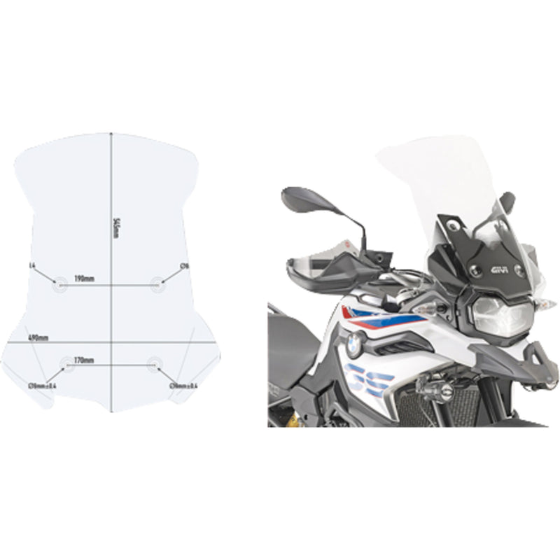Givi Windshield - D5127ST BMW F750GS / F850GS 2018-2023