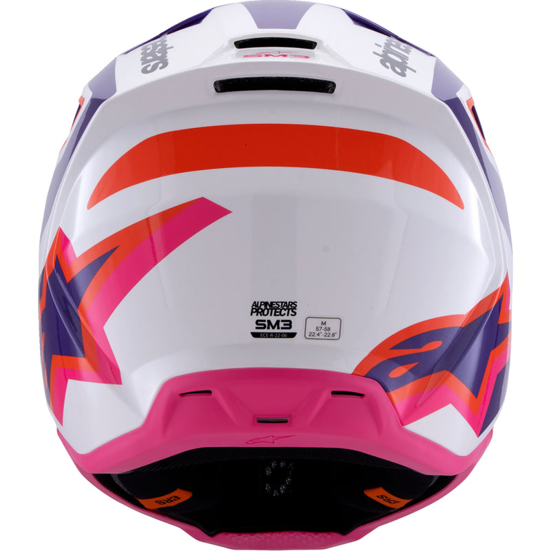 ALPINESTARS SM3 Heat Helmet - Gloss White/Purple/Pink