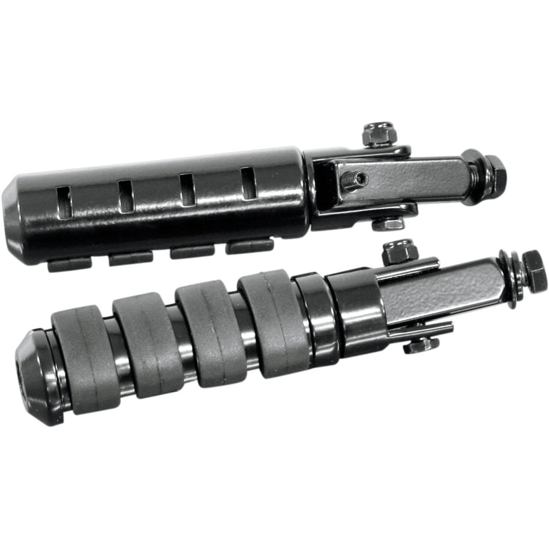 RIVCO PRODUCTS 1620-0812 PEGSBK Anti-Vibration Folding Highway Pegs Adjustable Highway Mount Peg - Black