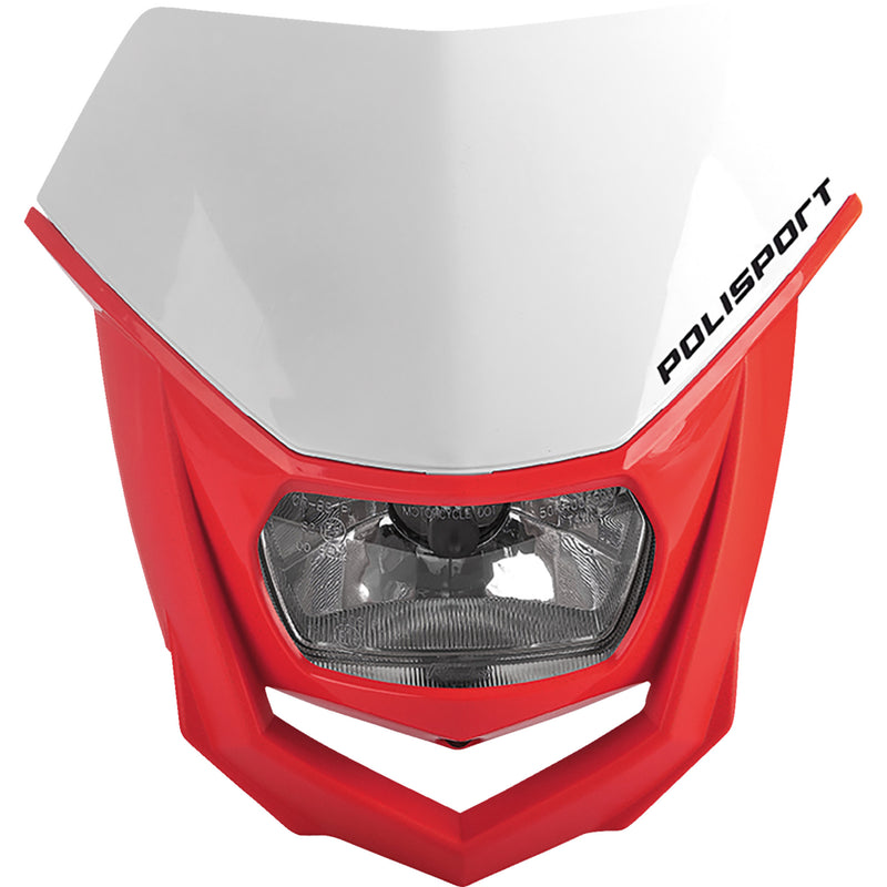 POLISPORT 2001-3108 8657400040 Halo Halogen Headlight Halo Headlight - White/Red
