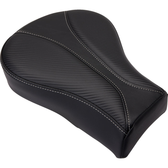 SADDLEMEN 0802-0800 806-12-0162 Dominator Pillion Pad - Standard Reach - Black w/ Gray Stitching - FL/FX '06-'17