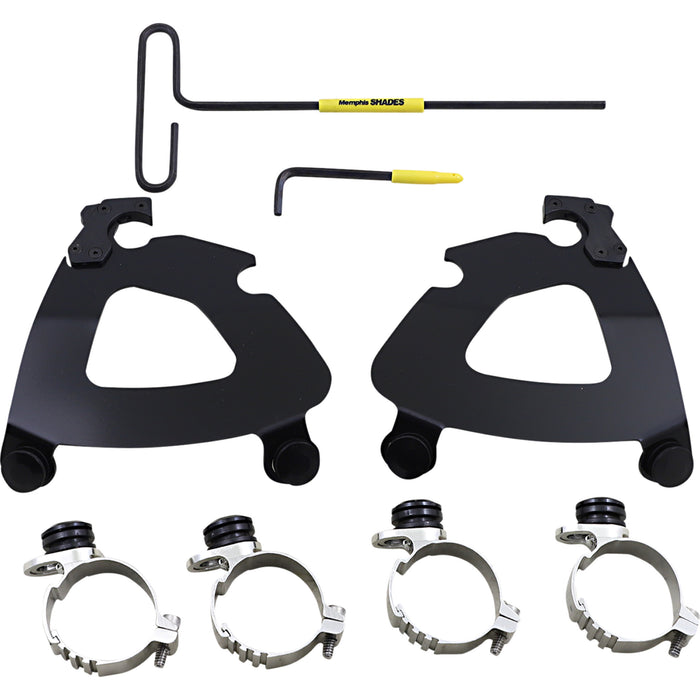 MEMPHIS SHADES 2320-0272 MEB2057 Gauntlet Fairing Trigger-Lock Hardware Kit - Gauntlet Mounting Kit - Black - XL