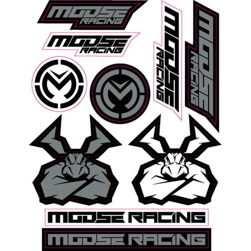 MOOSE OFFROAD 4320-2205 4320-2205 S2 Decal moose racing - black/silver