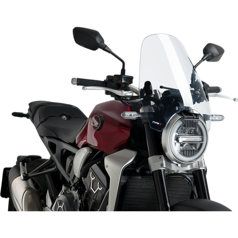 Puig Hi-Tech Parts Custom II Windshield - 0336W For Harley Dyna Low Rider / Sportster Forty-Eight / Softail Low Rider 2015-2020