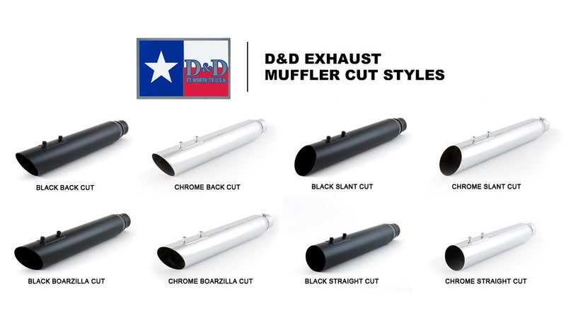 D&D Boss Fat Cat 2:1 - Chrome Slant Cut - Perforated Baffle - 2009-2016