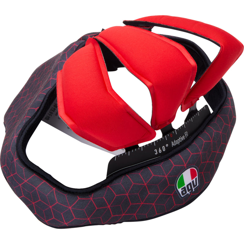 AGV 0134-3334 2018500055606XL Pista GP RR Helmet Liner Pista GP RR Liner - Black/Red - XL