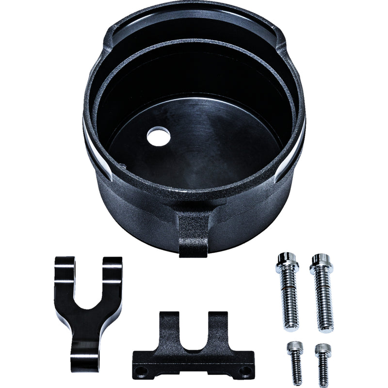 PERFORMANCE MACHINE (PM) 0602-1514 0208-2192-SMB Roung Gauge Relocation Kit - Round - Black