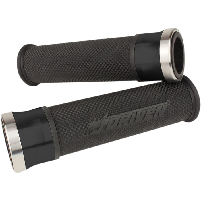 DRIVEN RACING 0630-1789 DHS-BK Halo Grips Grips - Halo - Black/Black