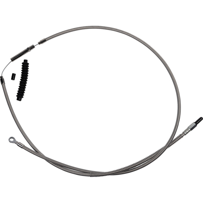 BARNETT 0652-3011 102-30-10061-10 High-Efficiency Stainless Steel Clutch Cable for Harley-Davidson - +10"